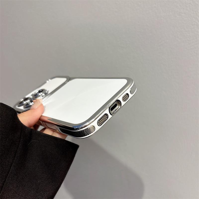 Покрытый гальваническим способом чехол для iPhone 14/13 с узором CD, противоударный, для Apple 17/16/15 PROMAX