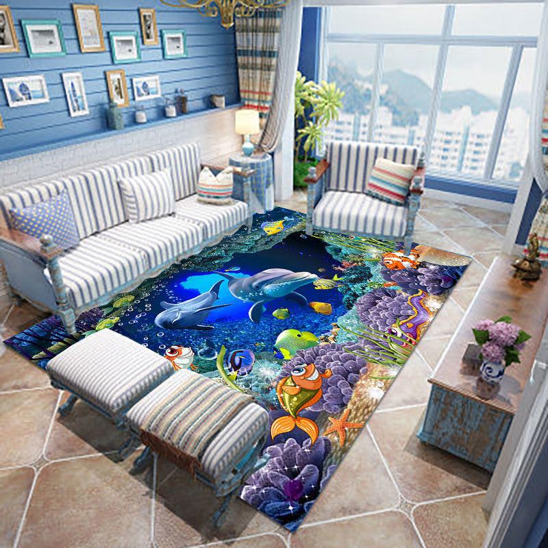 3D Современный Светлый Роскошный Домашний Ковер Скандинавская Гостиная Спальня Прикроватное Мультяшное Османское Одеяло