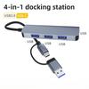 USB C Hub 2 порта USB 3.0 адаптер многофункциональная док-станция для ноутбука телефона планшета синхронизации данных зарядки