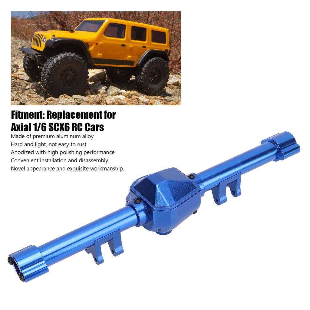 RC Rear Axle Housing Aluminium Alloy Integrated Anodized Replacement for 1Celsius6 SCX6 Cars