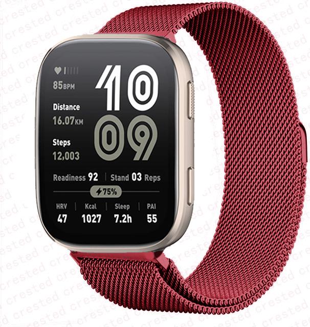 20 мм 22 мм ремешок для часов для Amazfit bip 6/5/Balance/GTS/4/mini/2/2e/3/GTR/4/2/3 Pro миланская петелька браслет huawei gt 5 4 3 2 Ремешок