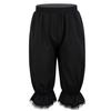 Kids Girls Solid Color Bloomers Loose Lace Trim Trousers Elastic Waistband Pants Victorian Fancy Dress-up