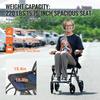 VEVOR Wheelchair Aluminum Alloy Transport Chair Foldable 40 cm W Seat 99.8 kg