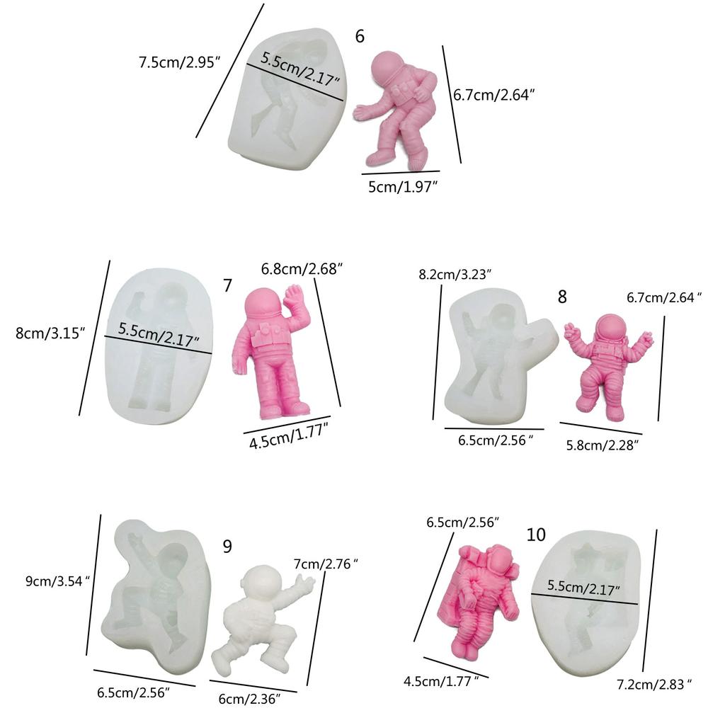 3D астронавт космический корабль свеча декоративный орнамент силиконовая форма подходит для эпоксидной смолы DIY ремесла ювелирные изделия изготовление домашнего декора