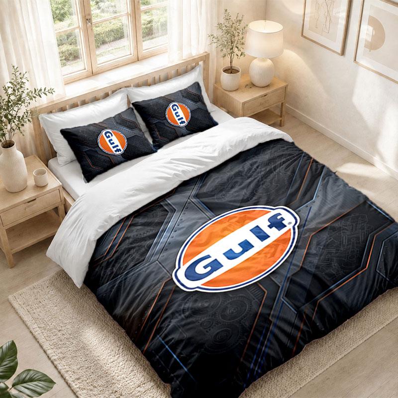 Bedding Set 1 Duvet Cover 2 Pillowcases Gulf Print Bedroom Home Decoration