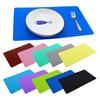 Silicone Placemat Heat Resistant Waterproof Meal Mat with Raised Edges Non-Slip Stain-Proof Baking Mat for Kids Crafts Countertop Protector