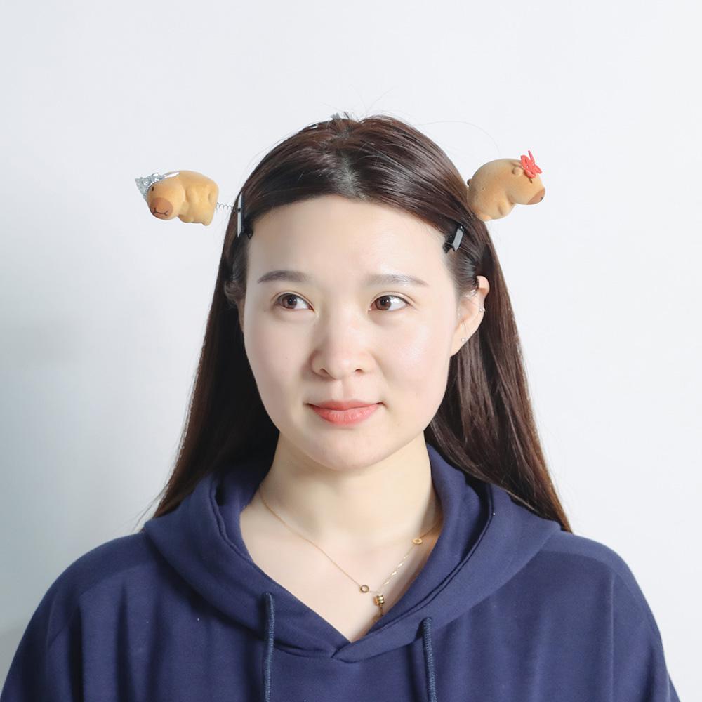6pcs Cartoon Capybara Hair Accessories Kawaii Duckbill Clip Cute Hairpin Hair Styling