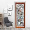 3D Geometric Door Sticker Self-adhseive Vinyl Full Door Wrap Cover Stickers Modern Abstract Geometry Wall Art Mural Decorations