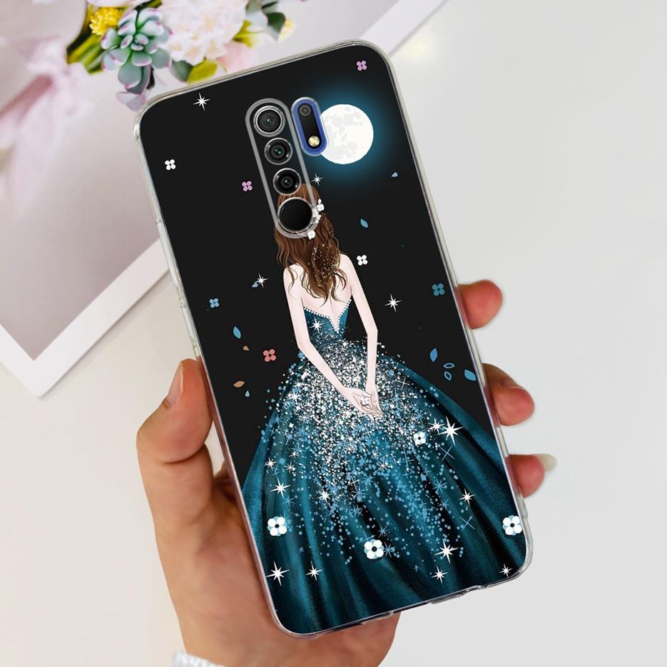 Чехол для Xiaomi Redmi 9 Стильный Расписной Fundas 6.53'' Мягкий Силиконовый Чехол для Телефона Для Xiaomi Redmi 9 Prime Redmi9 Задняя Крышка Бампер