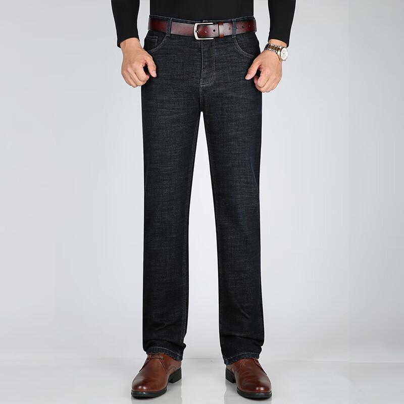 ROMON Мужские зимние джинсы прямого кроя на флисовой подкладке