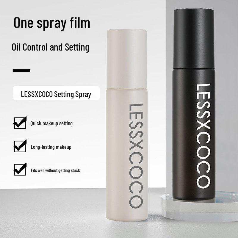 Фиксирующий спрей-эссенция с шиммером LESSXCOCO: Увлажняющий, Стойкий, Образующий пленку, Портативный, Для ежедневного использования