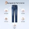 Septwolves Men's Four-Way Stretch Straight-Leg Washed Jeans