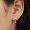 Essence Silver (Y) Moissanite Petite One-Touch Earrings Hl4E54406Y9Xxx