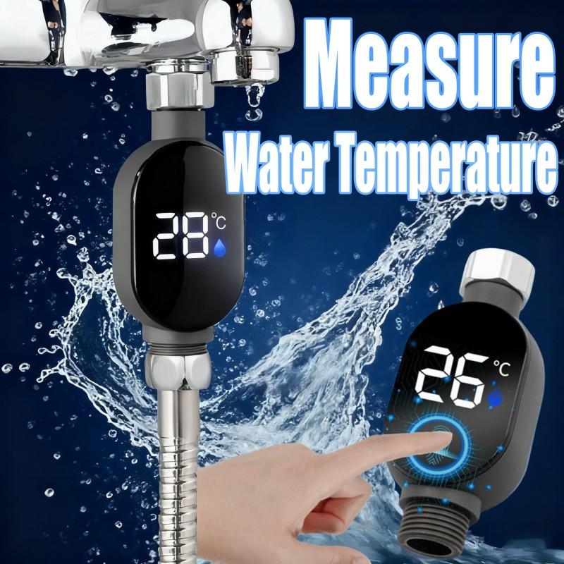 Черный Светодиодный Дисплей для Ванной 0℃~99℃ Домашний Водяной Душевой Термометр Вода Точный Измеритель Температуры Ванная