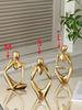 1pcs Nordic Light Luxury Style Abstract Figure Home Decoration Ornaments Mini Shaped Crafts Decoration Artworks Fairy Garden
