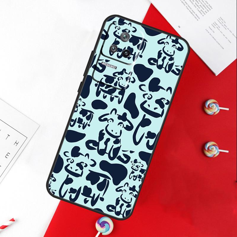 Мультяшный Милый Чехол с Пятнышками Коровы для Xiaomi 15 Ultra 13 14 11T 12T 13T 14T Pro POCO X7 Pro X3 X5 X6 M6 F5 F6 Pro Чехол