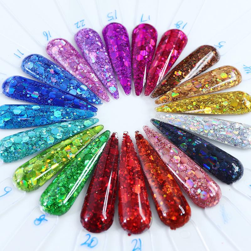 50g Holographic Chunky Glitter Resin Filler Flakes Hexagon Epoxy Laser Sparkly Sequins for DIY Epoxy Resin Nail Art Fillings