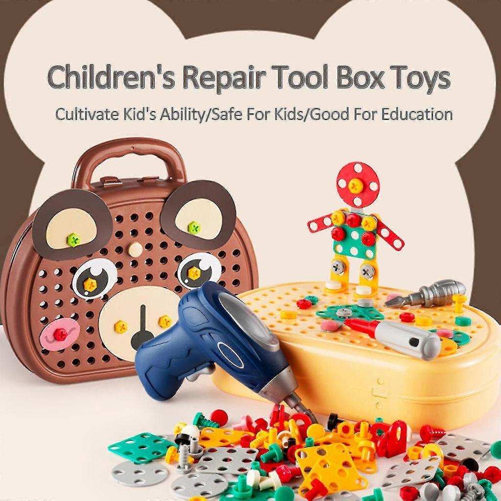 Children's Toolbox Toy With Electric Screwdriver For Creative Building And Repair