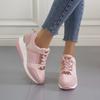 Fashion New Women Wedges Sneakers Lace-Up Breathable Sports Shoes Casual Platform Female Footwear Ladies Vulcanized Shoes Sneakers Women