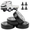 4Pcs RC Micro Truck Plastic Tires Accessories for WPL D12 Model Car Upgrade Partssilver