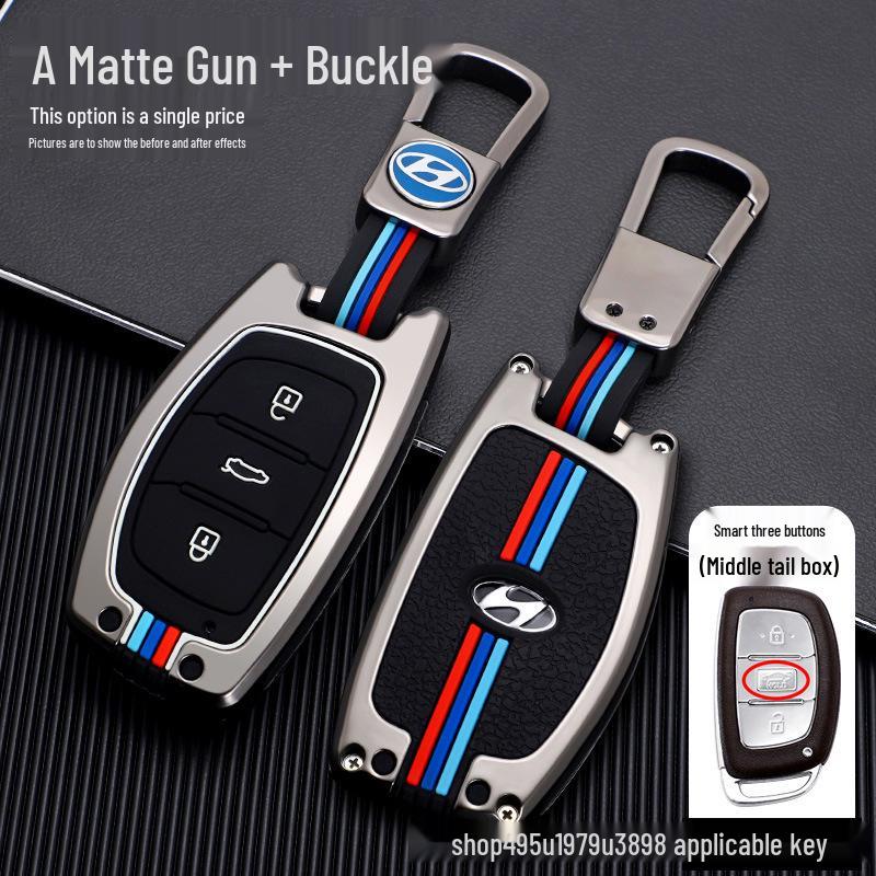 Hyundai Key Case for Ix35, Elantra, Langdong, Mingtu, Ix25, Sonata - Men's Car-Specific Shell with Buckle