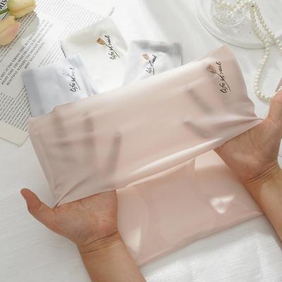 Женское бесшовное невидимое нижнее белье из шелка Ice Silk, трусики большого размера, хлопковая промежность, ультратонкое нижнее белье, трусики-бикини