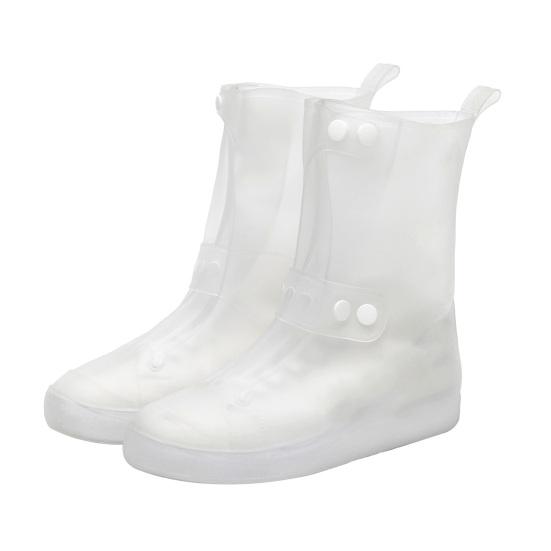 Reusable Waterproof Shoe Covers Anti-Slip Rain Shoe Covers Snap Button Shoe Covers for Rain Snow Mud Men Women