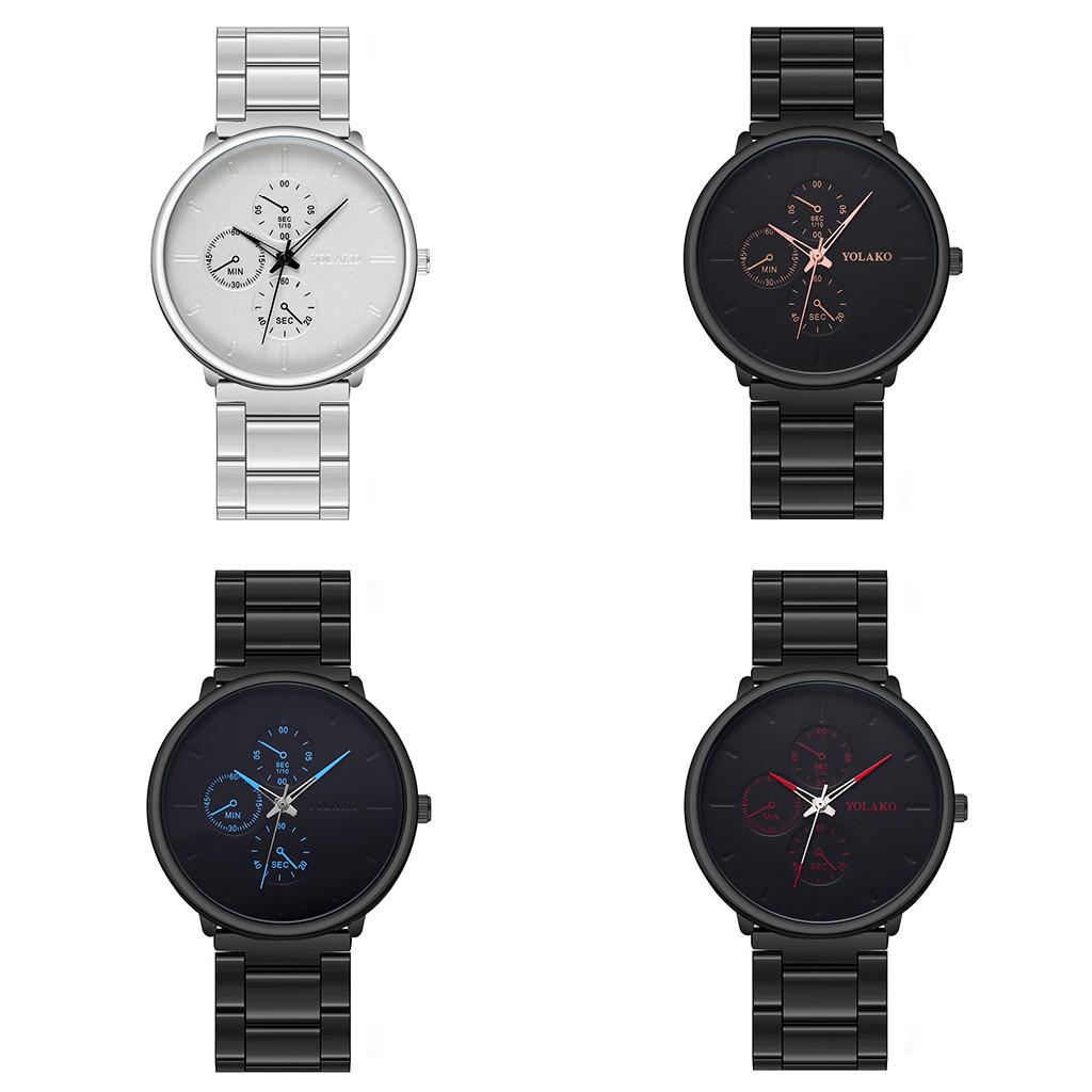 Мужские наручные часы с сетчатым ремешком из сплава, военные кварцевые часы, простые трехглазые наручные часы, повседневные мужские наручные часы