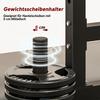 Barbell Rack 2-Tier Weight Plate Stand Made of Steel, Barbell Storage up to 300 kg, Black