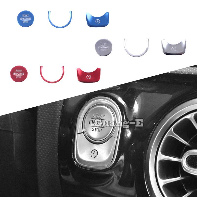 For Mercedes Benz A Class W177 A180 A200 A250 Car One Click Push Start Button Stickers Trim Switch Hood