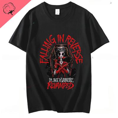 Rock Band Falling in Reverse Официальный Мерч Футболка Смерти Аксессуары Мужчины Женщины Хлопок Новинка Футболка Короткий Рукав