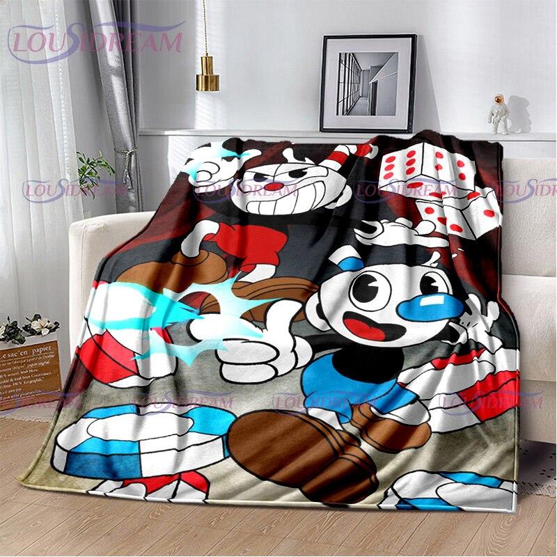 Мультяшное милое одеяло с принтом в виде чашки, пододеяльник для дивана, дорожное постельное белье, фланелевое одеяло, легкое дорожное покрывало