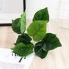 1 Branch Chic Artificial Plant Flexible Eye-catching Plastic Decorative Realistic Fake Leaves Stem Party Supplies
