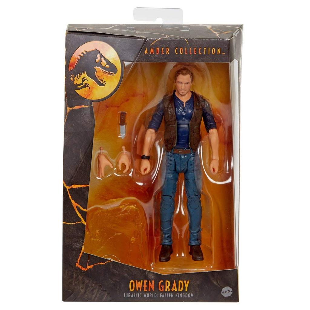 JURASSIC WORLD MATTEL 2020 AMBER COLLECTION 6inch Action Figure OWEN GRADY Movie Fallen Kingdom Jurassic Park Dinosaur Figure Goods Chris Pratt [Item]