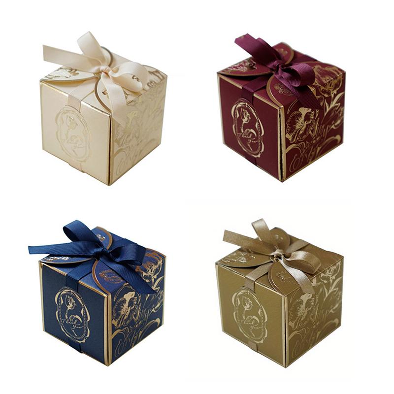 5 шт. Свадебная лента-бантик, креативная упаковка, подарочная бумага, печенье, конфеты, коробки, сахарницы, праздничные принадлежности