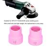 2Pcs TIG Welding Cup 12#/14# Ceramic Nozzle Accessory Set Kit for WP9/17/18/20/25/26(White )