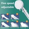 3Pcs/Set Adjustable Silver/Black Shower Head, High Pressure Water Saving Shower Head With 5 Modes+Wall Mounted Bracket+1.5M Hose