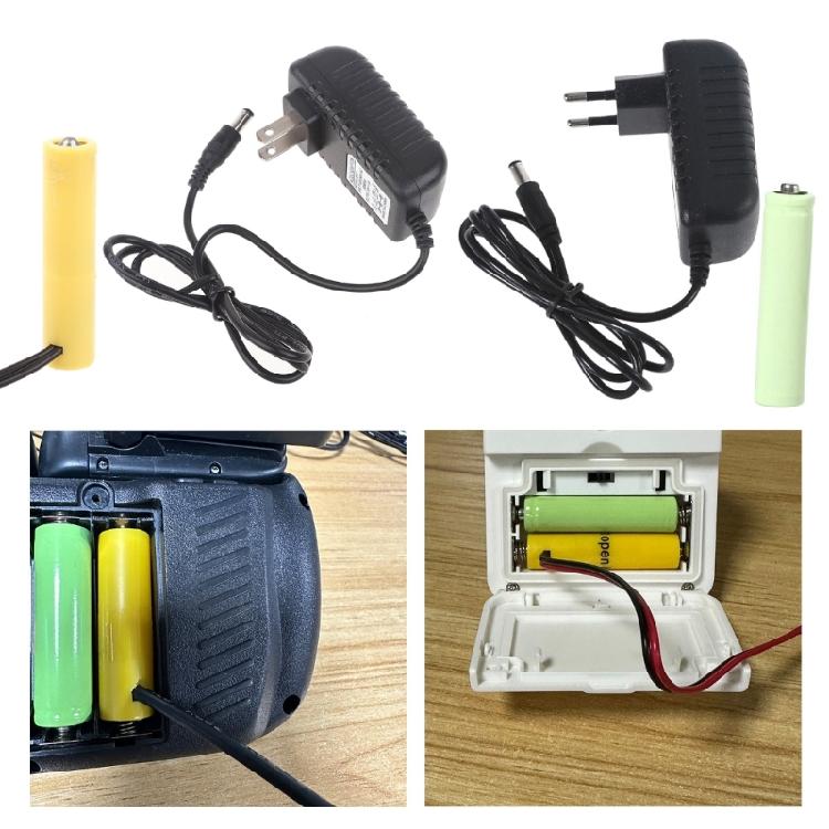 AAA Battery Eliminators Compact Battery Replacement Adapter for Table Lamp Clock