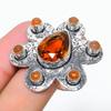 Honey Topaz, Carnelian Gemstone Handmade 925 Sterling Silver Ring Size 9 y2W46