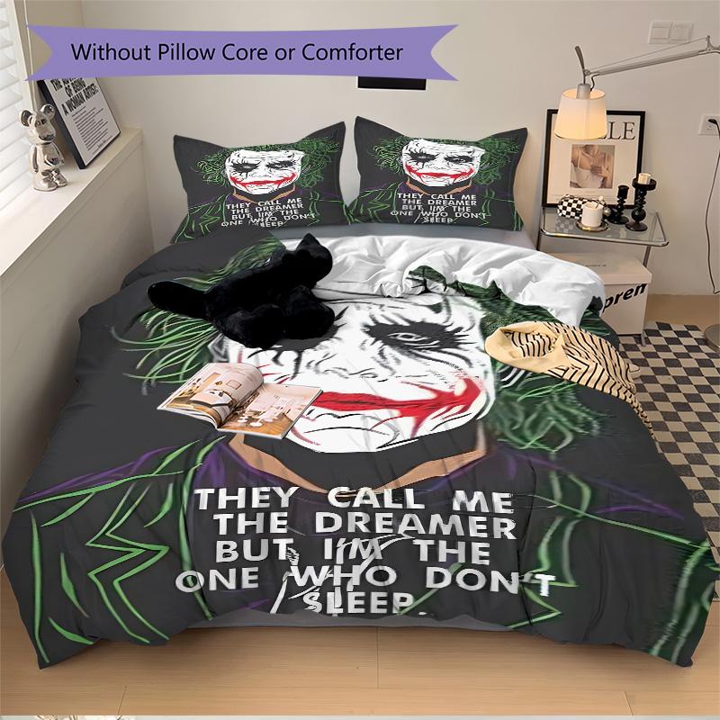 Joker'S Philosophy Print 3Pcs Bedding Setduvet Cover With 2 Bedropillowcase Home Birthday Gift