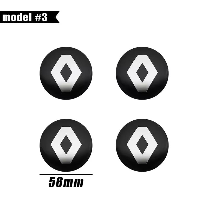 4Pcs 56mm Car Wheel Center Caps Hubcap Cover For Renault Clio Sandero Captur Megane R5 4 E-tech Scenic Austral Rafale Symbioz