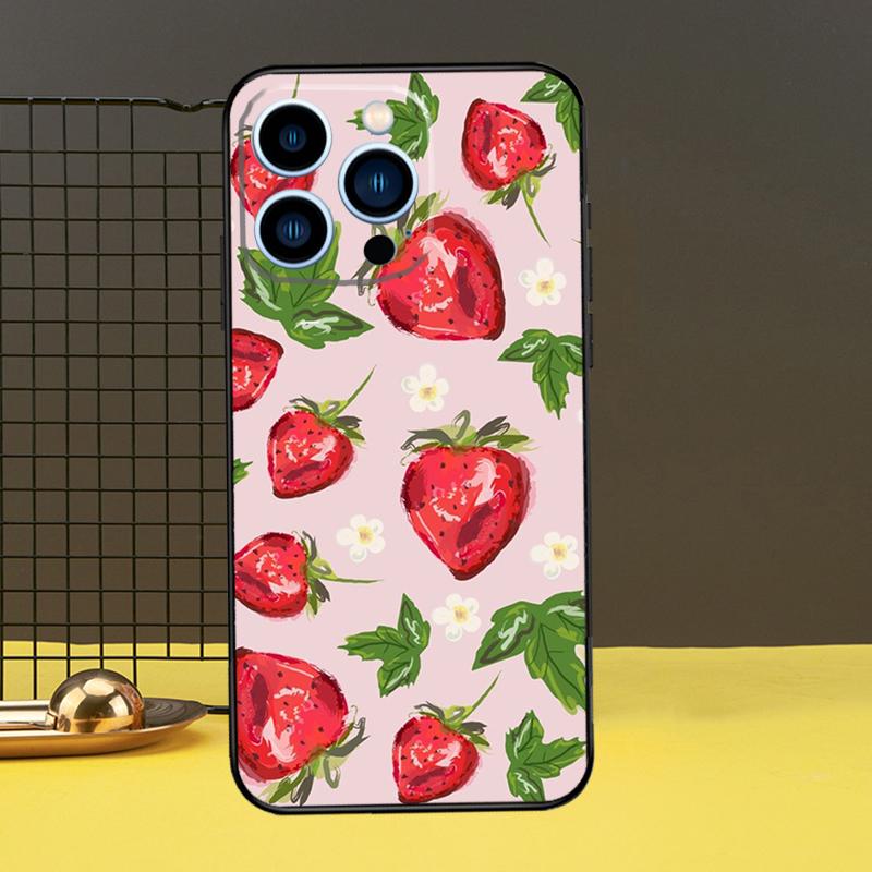 Милый чехол для телефона с клубникой для iPhone 13 12 14 11 16 15 Pro Max Plus Mini 7 8 X XR XS Max