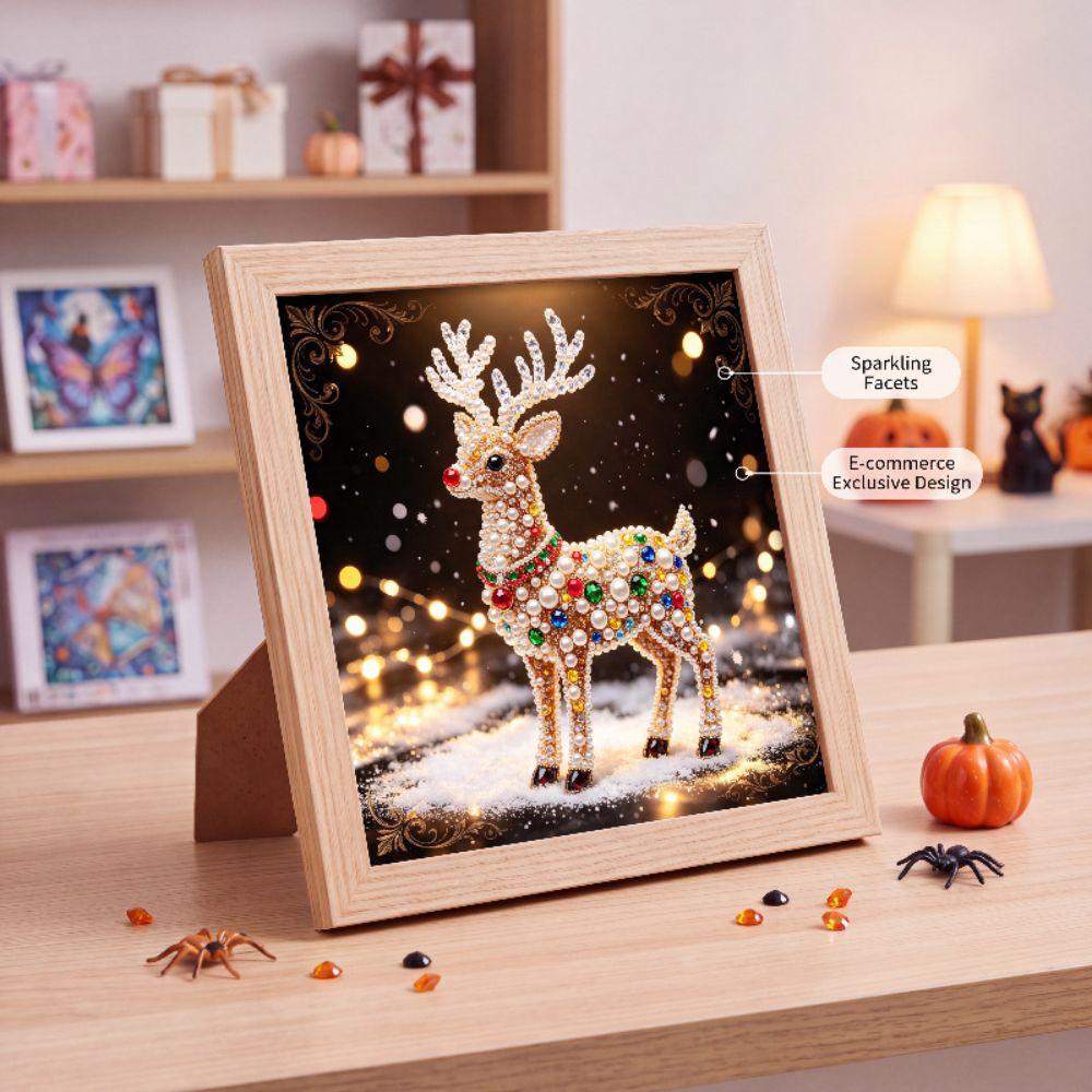 5D DIY Pearl Painting Kit 2D Flat Santa Claus Beads Ornaments Home Decor
