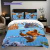 Grizzly Lemmings Wild Adventure Threepiece Set 1 Duvet Cover 2 Pillowcase Without Core Bedding Set Christmas Birthday Gift