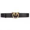 Pinko Luxury Women's Leather Belt Love Berry Gold - Size: XS