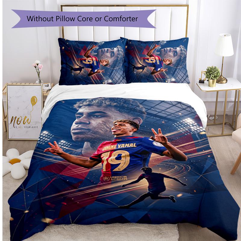 Yamal Printed 3PCS Bedding Set Breathable Duvet Cover with Pillowcases Decorative Bed Linen for Bedroom Home