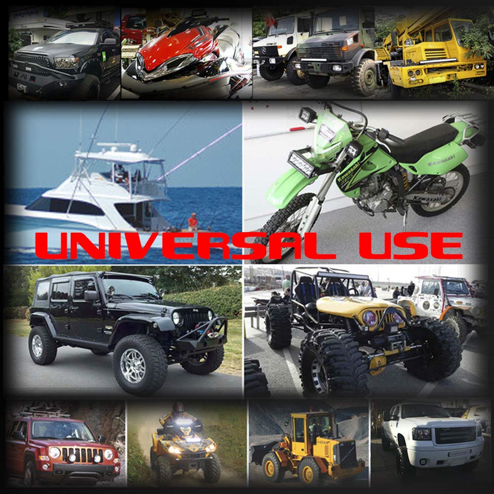 Ampper 6 LED Lights, Waterproof LED Neon Underglow Lights for Car Truck ATV UTV