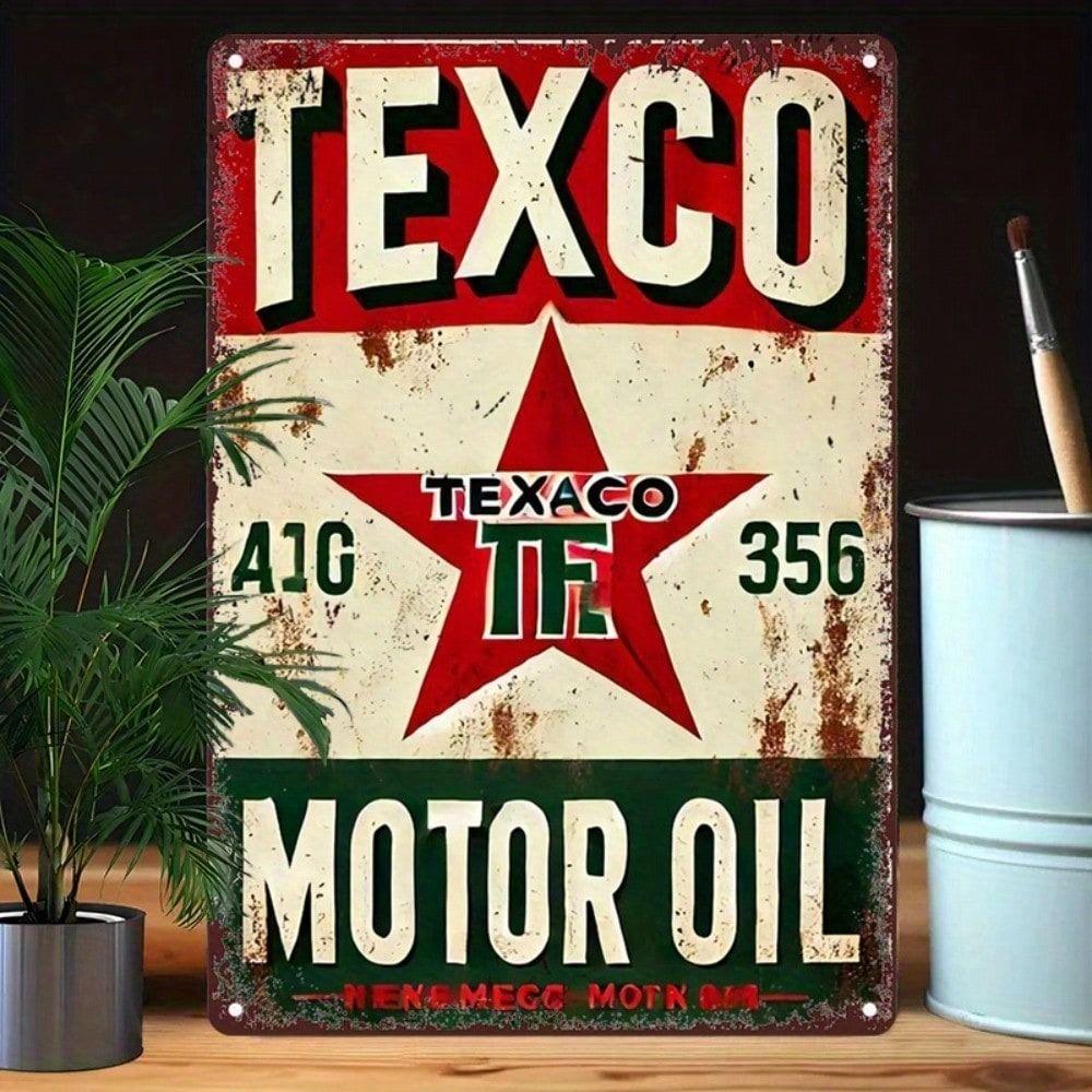 Винтажный металлический плакат Texaco Красная Звезда Масло Ретро Декор Стены Бара Вывеска
