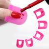 26 Pcs Nail Beauty Tools Spill-proof Finger Cover Sticker Nail Polish Varnish Holder  (Color: Pink)