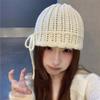 Вязаная шапка с бантом в корейском стиле, универсальная шапка без полей, индивидуальная вязаная крючком шапка-пуловер, весна
